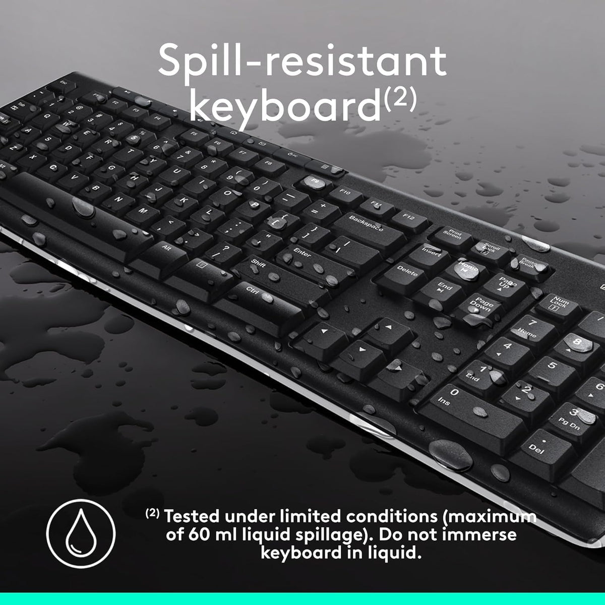 Logitech MK270 Wireless Keyboard and Mouse, Clutter Free Black Setup for Intentional Homes