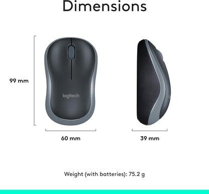 Logitech MK270 Wireless Keyboard and Mouse, Clutter Free Black Setup for Intentional Homes