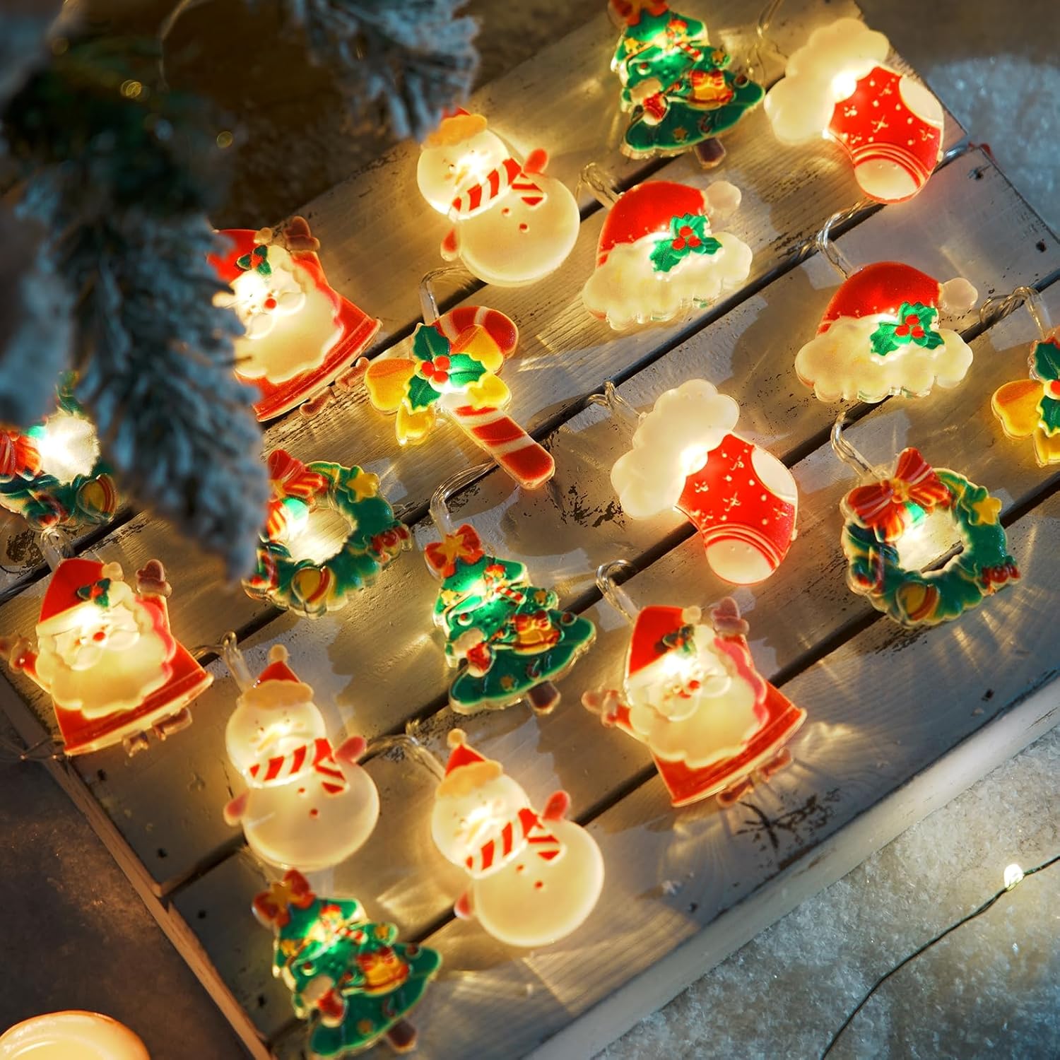 LOLStar Flameless Christmas Lights – Battery Operated String Lights with 6 Hour Auto Shutoff Timer, No Fire Risk for Indoor Use