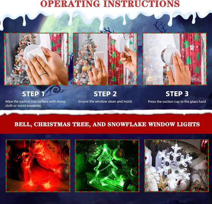 LOLStar Flameless Christmas Window Lights – 3-Pack Battery Operated for Safe Holiday Lighting Without Candles