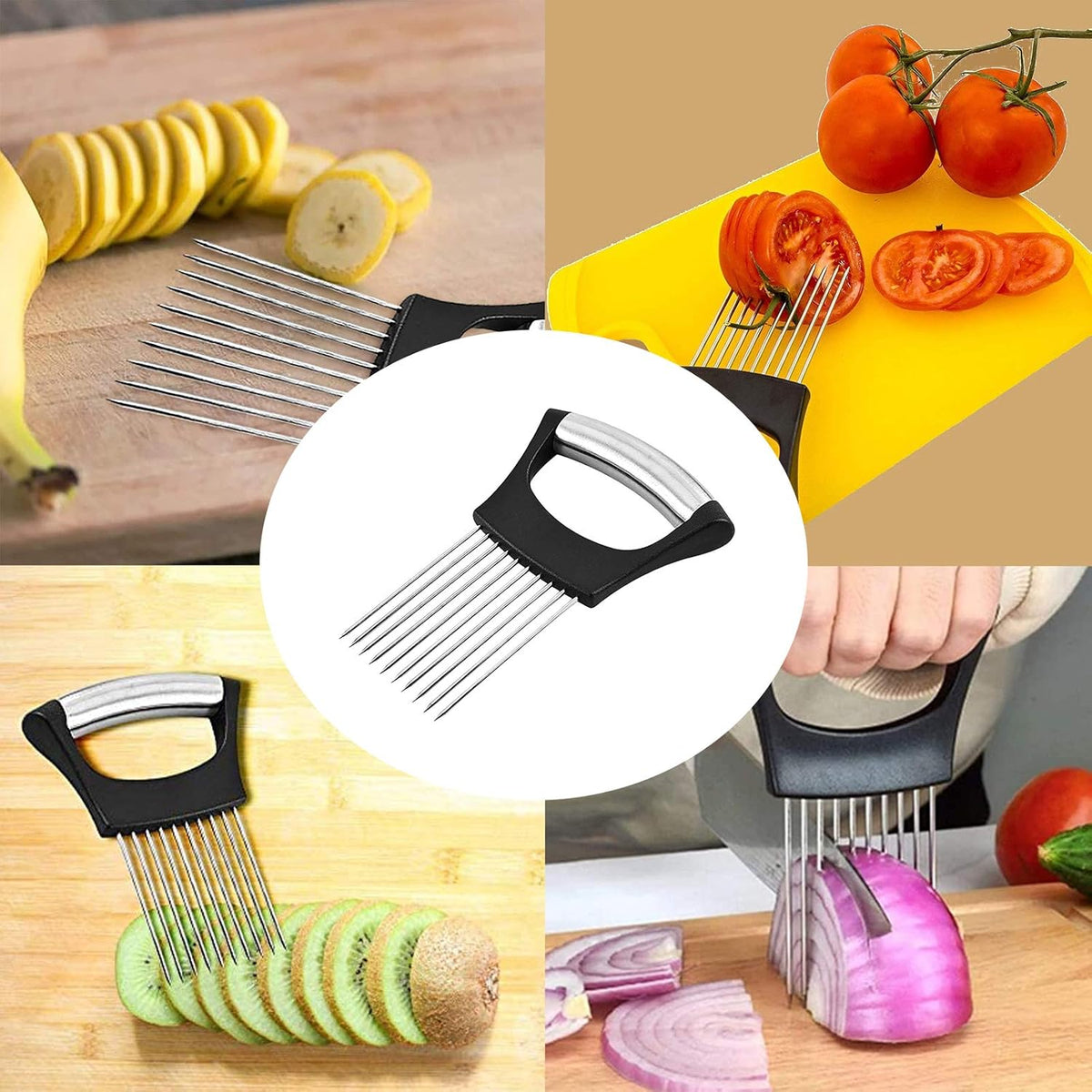 long steel needle on the back that doubles as a meat tenderizer