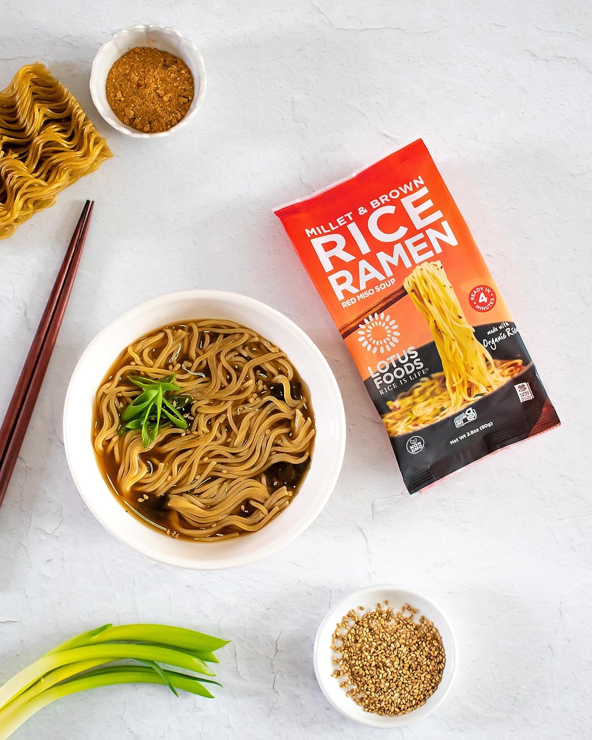 Lotus Foods Organic Miso Ramen – Travel-Friendly Single Pack for Hotel Rooms and Short-Term Rental Meal Kits