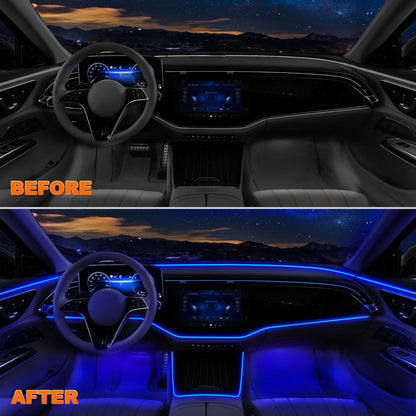 Lotus Lantern Car LED Strip Lights – Calming Cabin Ambiance for Long Commutes, 16M Soothing Color Modes