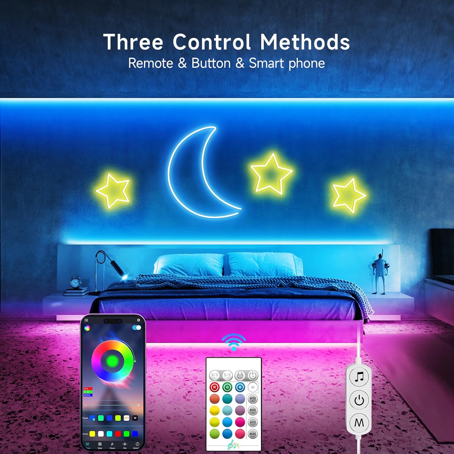 LotusLamp Child Safe RGB Neon Rope Light for Kids Room, 24V Low Voltage LED Strip with No Flame & No Overheating