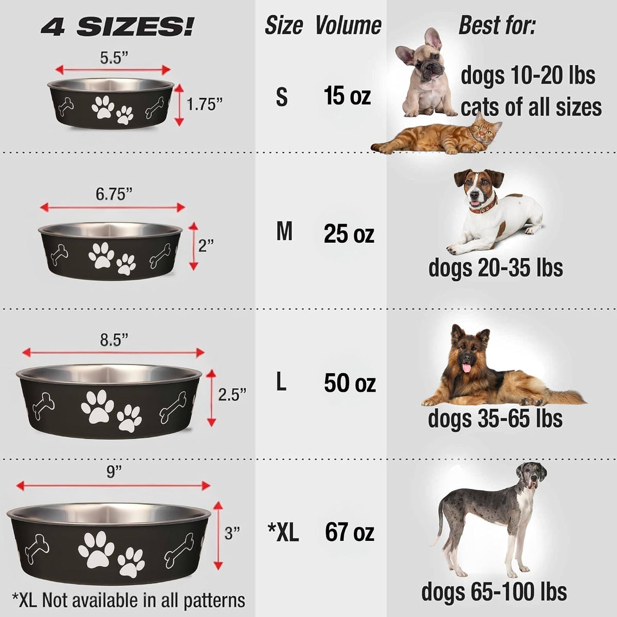 Loving Pets Bella Designer Pet Bowl Set – Holiday Gift for Dog Moms and Style Conscious Cat Owners, Espresso