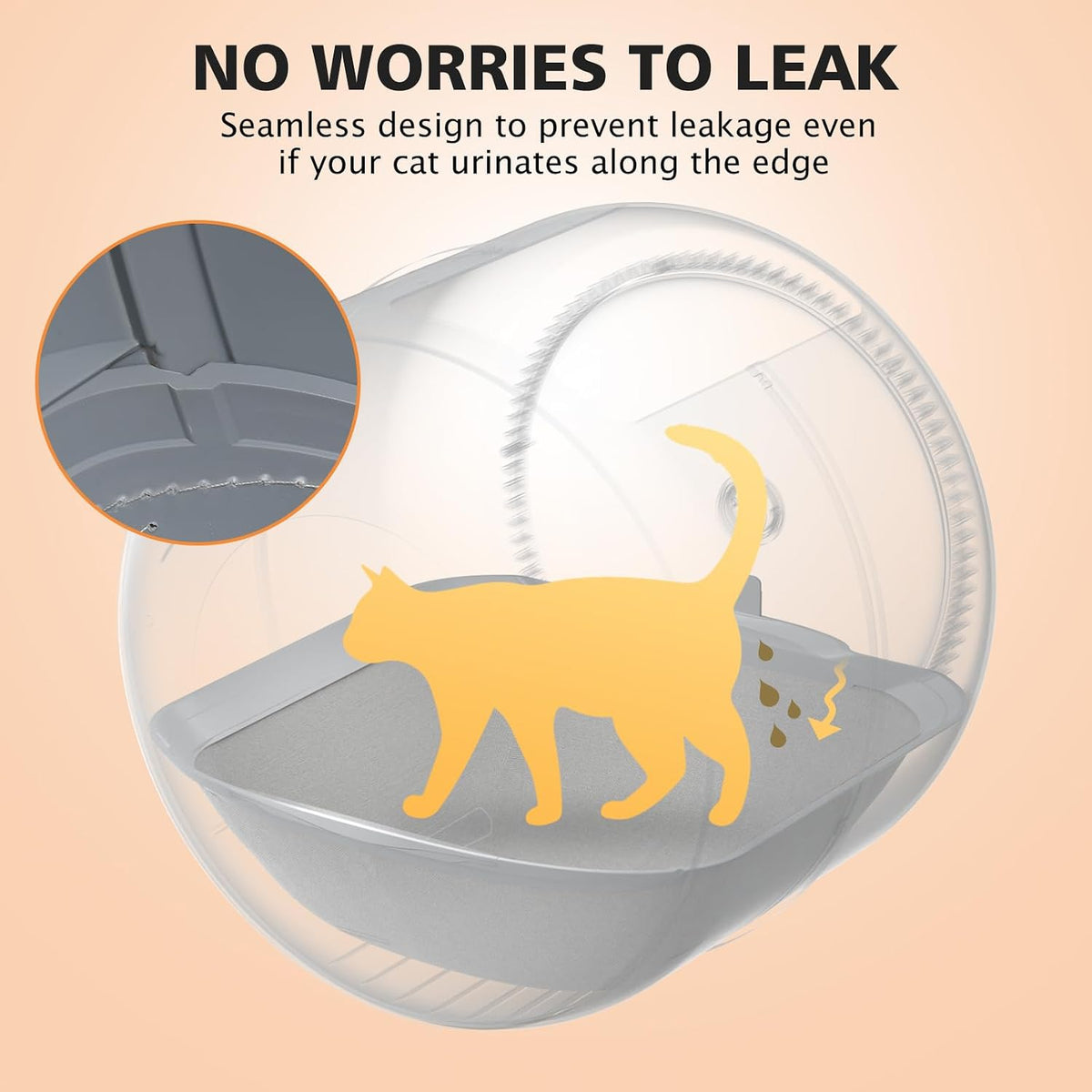 low-profile flat pad design that sits flush under the unit