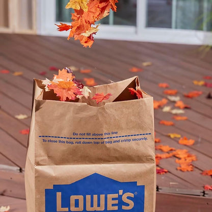 Lowe's Simple Brown Paper Lawn and Refuse Bags for Clutter-Free Yards, 30 Gallon 10 Pack