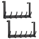Optish Over The Door Towel Rack – Christmas Gift for Apartment Renters, No-Drill Black Storage