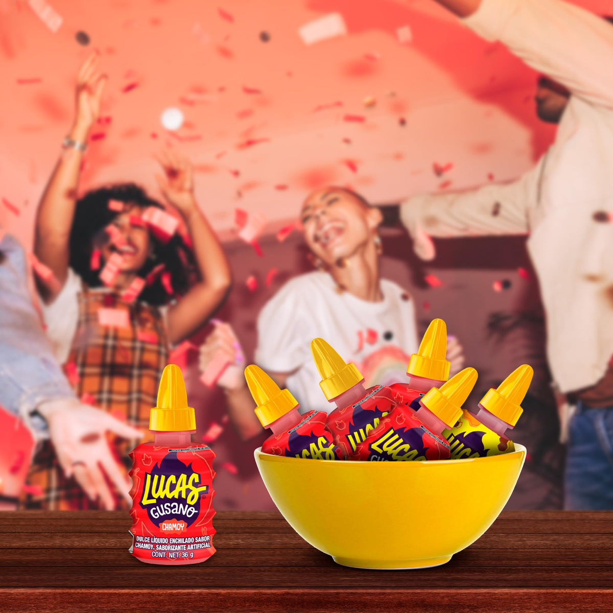 Lucas Chamoy Kosher Liquid Candy Sampler – 10 ct Gusano Surprise Pack for Cultural Foodie Gifting