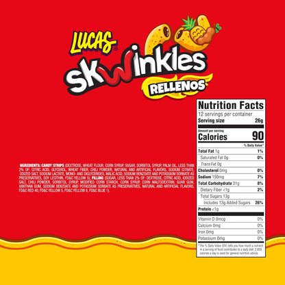 Lucas Skwinkles Mexican Candy – Fun-Size Pineapple Tamarind Packs for Birthday Parties and Playdates