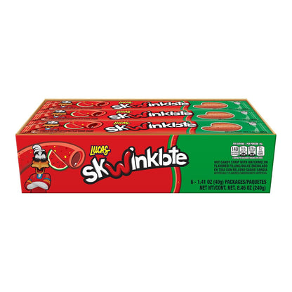 Lucas Skwinklote Sweet and Sour Watermelon Strip Candy – Kosher Certified Kids Candy for Halloween Handouts and Trick or Treat