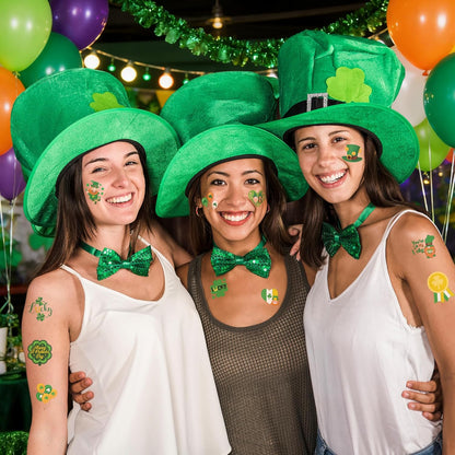 Lucky Charm Co. 150 Pack St Patricks Day Tattoos for Kids – Safe Shamrock Party Favors for Classroom and Birthday Gift Bags Ages 3+