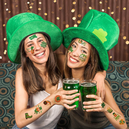 Lucky Charm Co. 150 Pack St Patricks Day Tattoos for Kids – Safe Shamrock Party Favors for Classroom and Birthday Gift Bags Ages 3+