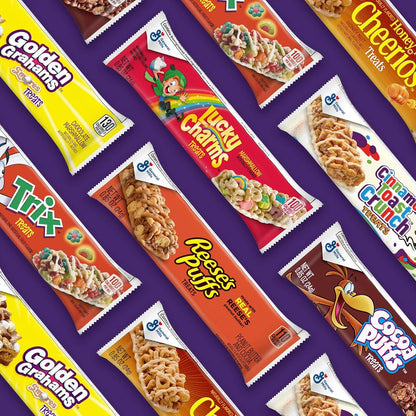 Lucky Charms Cereal Snack Bars – Pantry Staple for After-School Kid Snacks, 16 ct Lunchbox Treats
