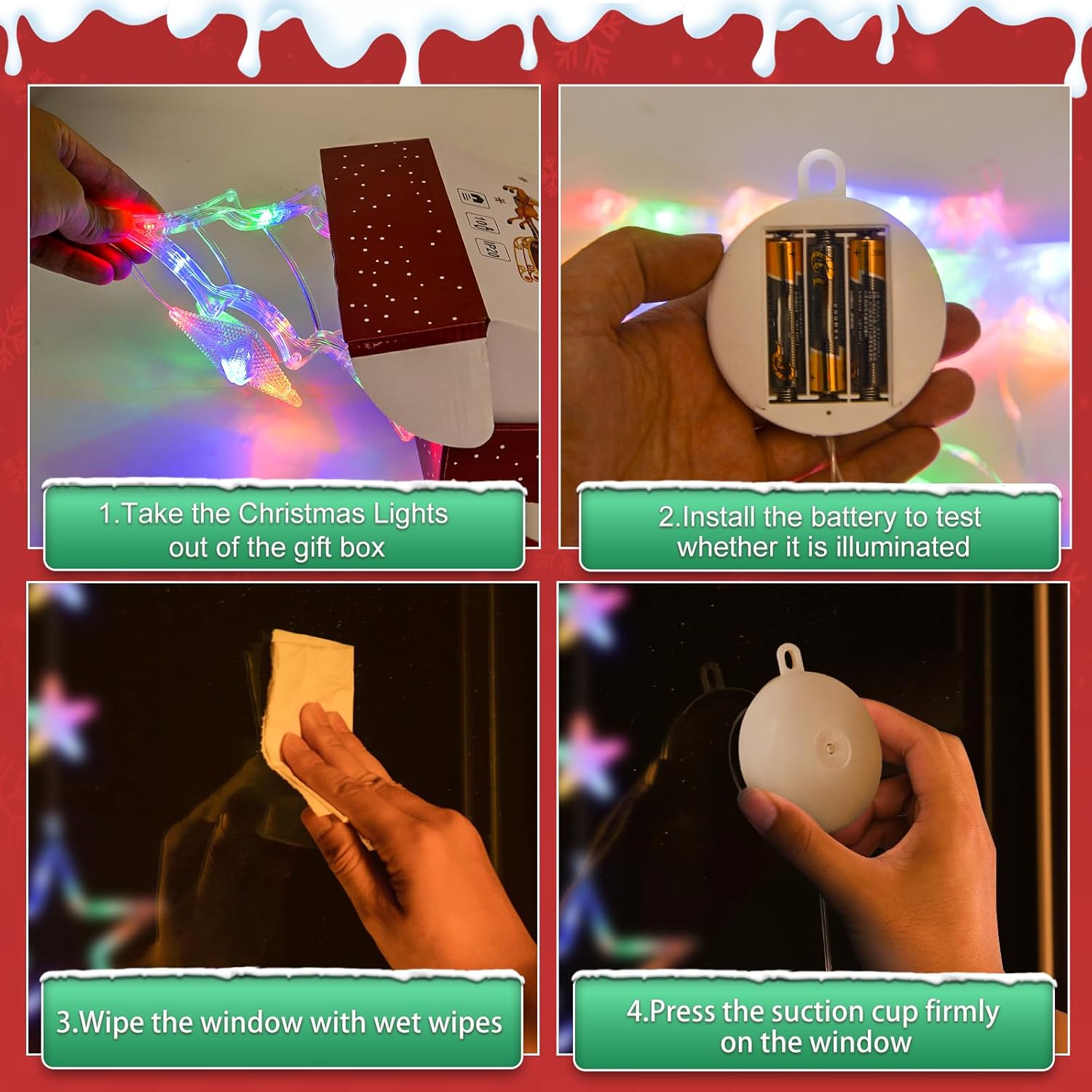 Lumalights Child-Safe Christmas Window Lights – Cool LED Decor for Nursery, Playroom & Kids' Bedroom