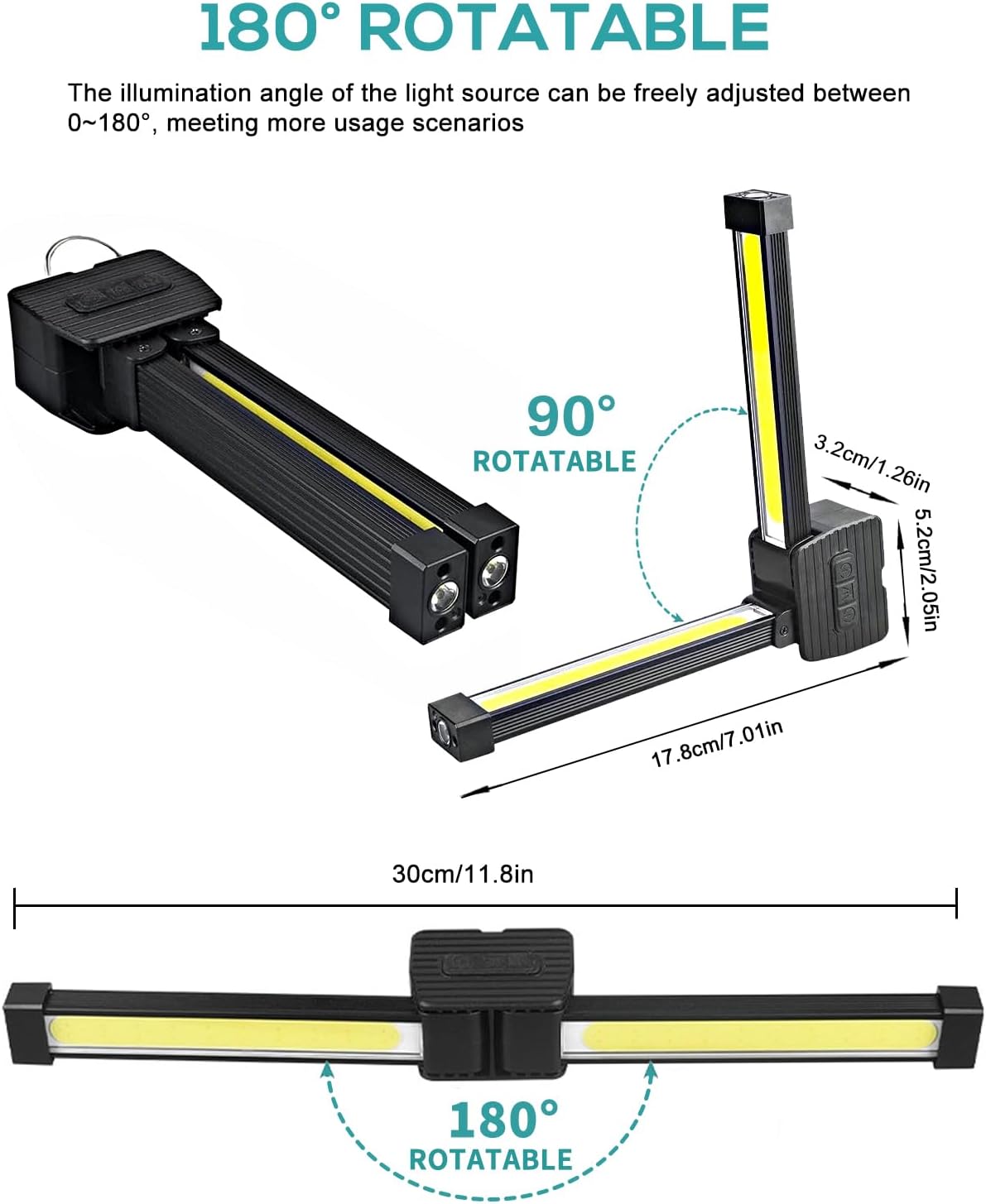 LumeGrip Pro – Hands-Free Garage Work Light, Magnetic Rechargeable LED for Mechanics and DIY Repairs
