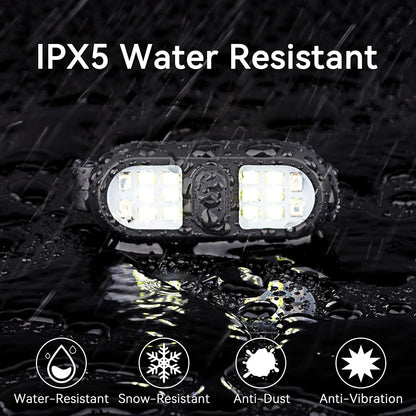 LumenX Clip-On LED Light for Hands-Free Tasks, Ultra-Light 0.6 oz USB Rechargeable Everyday Carry Flashlight