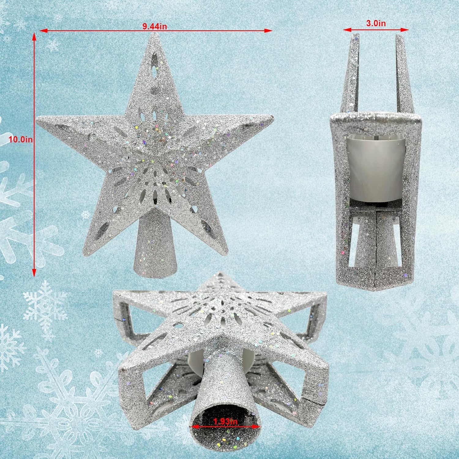 Lumichroma Christmas Tree Topper Projector – Flameless, Cool-to-Touch Star for Homes with Kids and Pets
