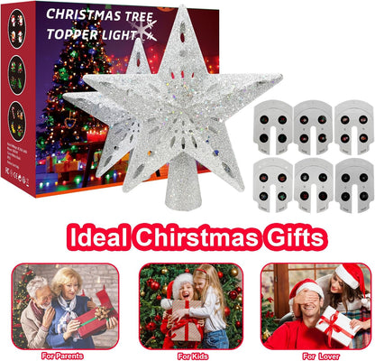 Lumichroma Christmas Tree Topper Projector – Flameless, Cool-to-Touch Star for Homes with Kids and Pets