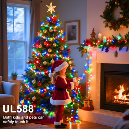 Lumify 328ft Flameless LED String Lights – Auto Timer, No Fire Risk for Bedrooms and Homes
