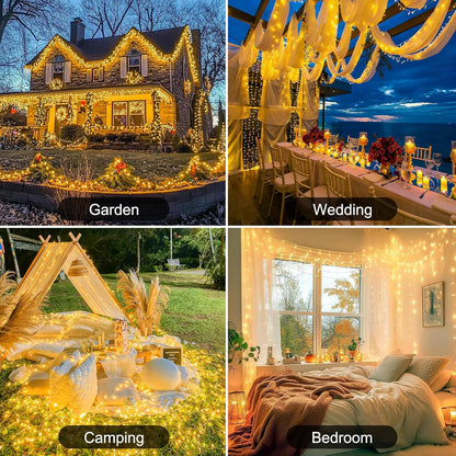 Lumify Battery Fairy Lights 135ft Total – Ambient Wall and Ceiling Decor for Modern Home Interior Styling