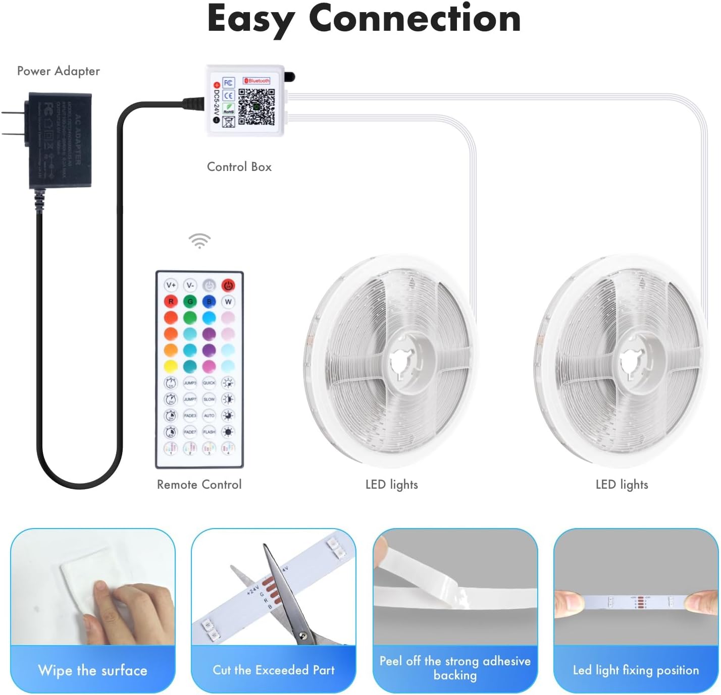 Lumify LED Strip Lights – Calming Bath Time and Wind Down Ritual Lighting, 16 Million Colors with Fade Mode and Timer