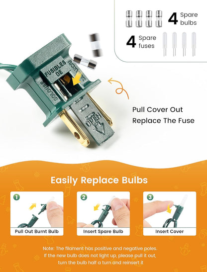 LumifyHome Flicker-Free LED String Lights – Cool-to-Touch, Kid & Pet Safe Holiday Lighting