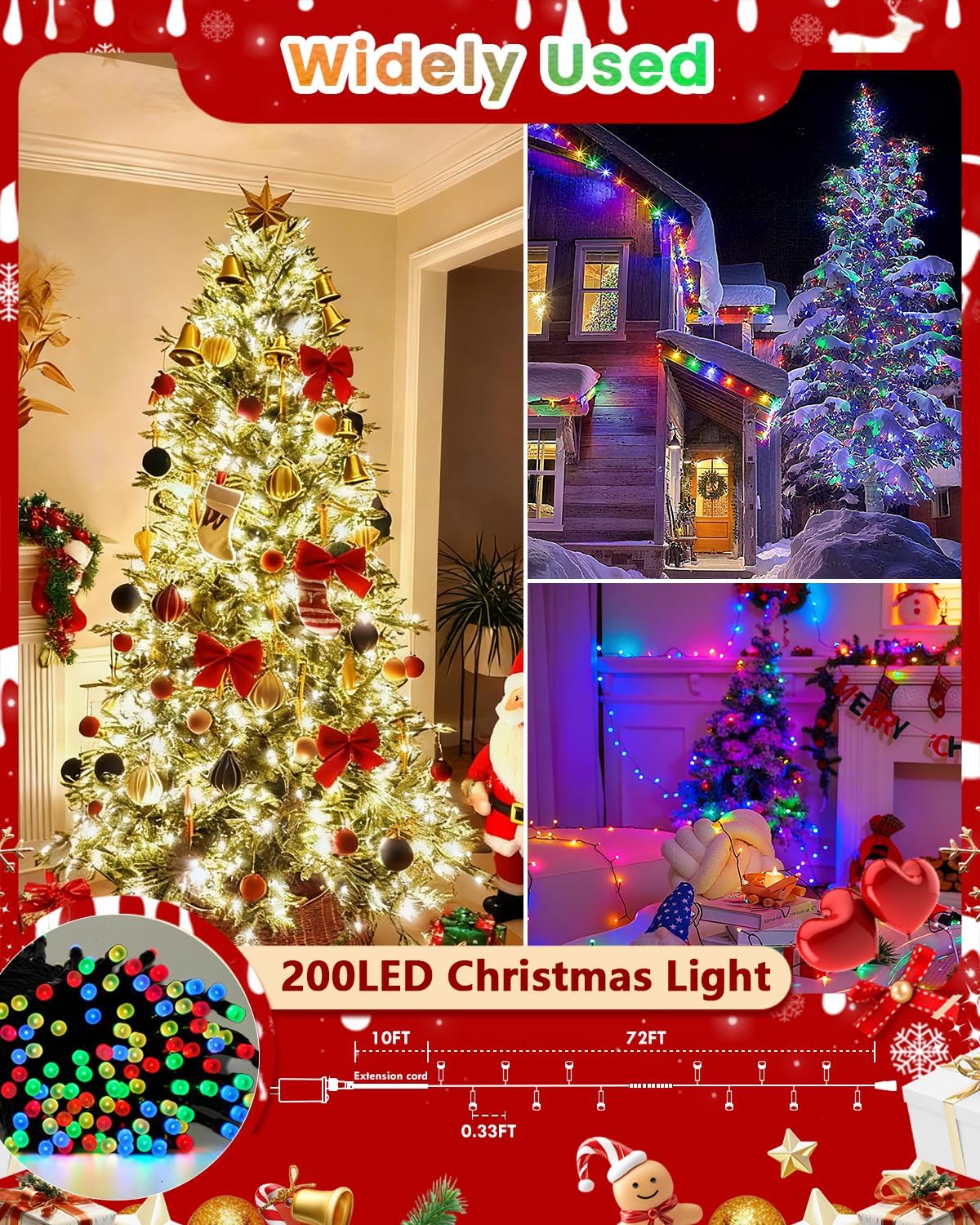 LumifyHome Safe String Lights – Nursery and Playroom Decor, Flame Free 82ft Color Changing Lights with Auto Shutoff