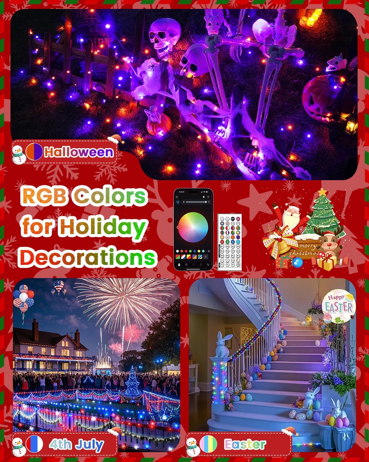 LumifyHome Safe String Lights – Nursery and Playroom Decor, Flame Free 82ft Color Changing Lights with Auto Shutoff