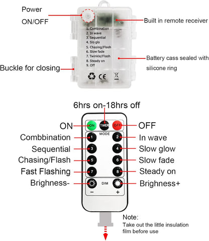 LumifyPro Battery Hanging String Lights 20 Cool to Touch LED Bulbs, Safe Kids Bedroom and Nursery Decor with 8 Modes Timer
