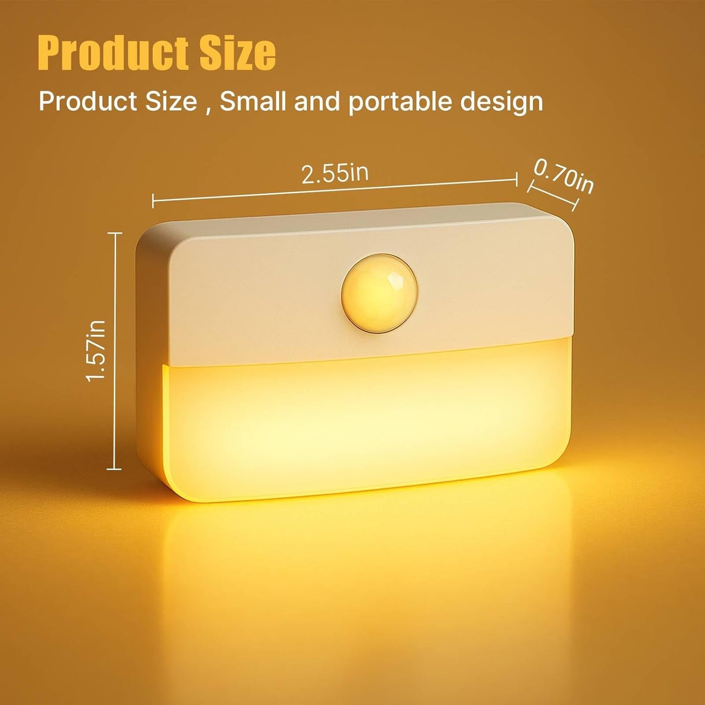 LumiGuard Minimal Step Light – Clean Line Motion Sensor Lamp for Uncluttered Hallways, Battery LED