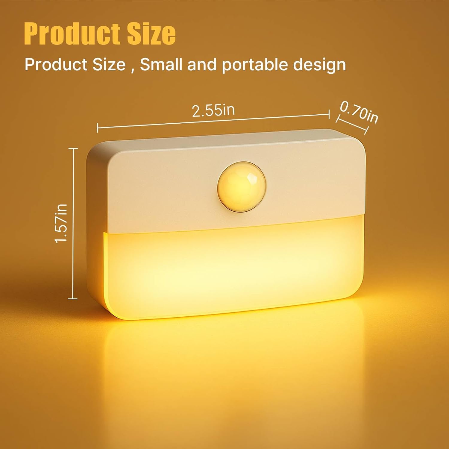 LumiGuard Minimal Step Light – Clean Line Motion Sensor Lamp for Uncluttered Hallways, Battery LED
