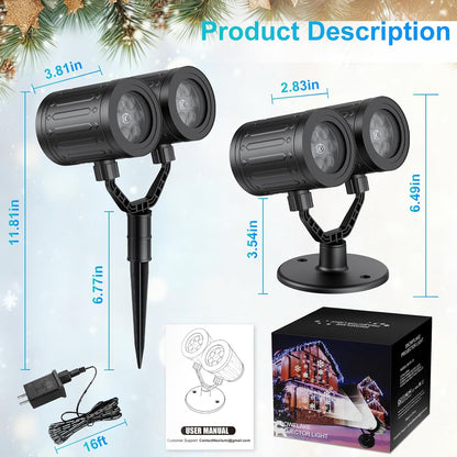 LuminaGlow Snowfall Projector – Clean Single-Fixture Holiday Lighting That Replaces Tangled String Lights and Clutter