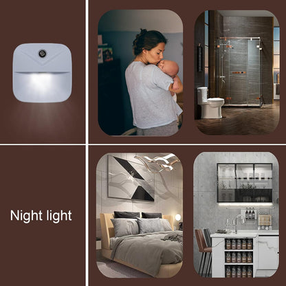 LuminAura 6-Pack Decorative Plug in Night Light, Cozy Warm White LED for Bedroom Ambiance and Living Room Glow