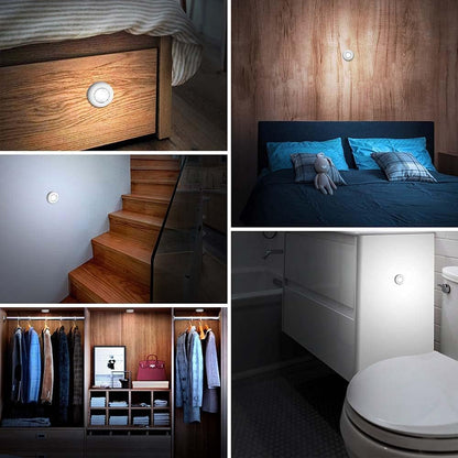 LuminAura LED Puck Lights – Portable Camping and Tent Lighting, Weather-Resistant Battery Puck