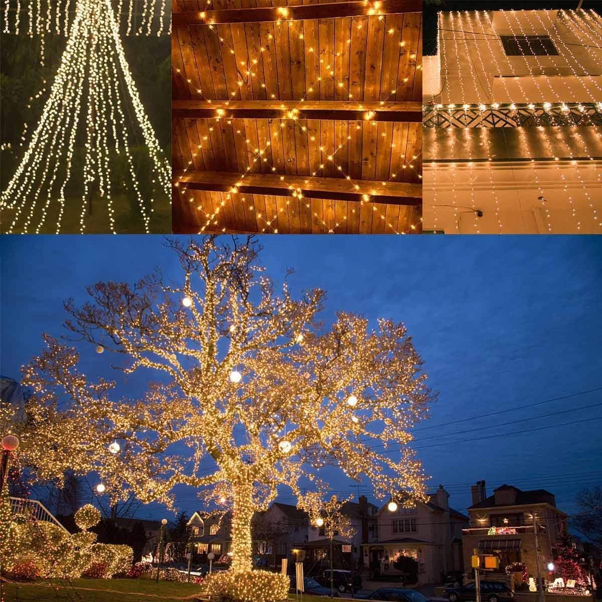 Luminex Solar Fairy Lights – Backyard and Porch Ambient Lighting, 200 LED 144FT IP65 String Lights