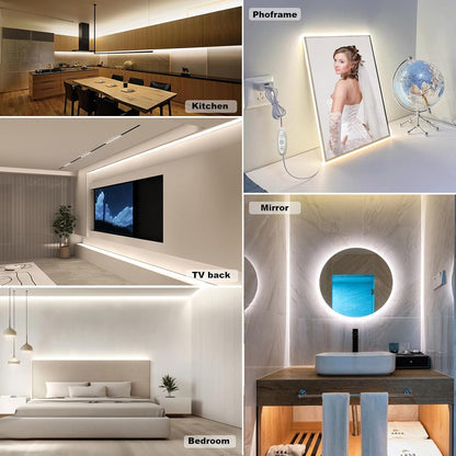 LuminGlow COB LED Strip – Thoughtful Housewarming Gift for Her, USB Plug-In Decor Light
