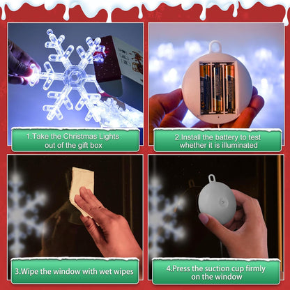 LuminGlow Snowflake LED Lights – Understated White Holiday Accent for Clean, Uncluttered Interiors