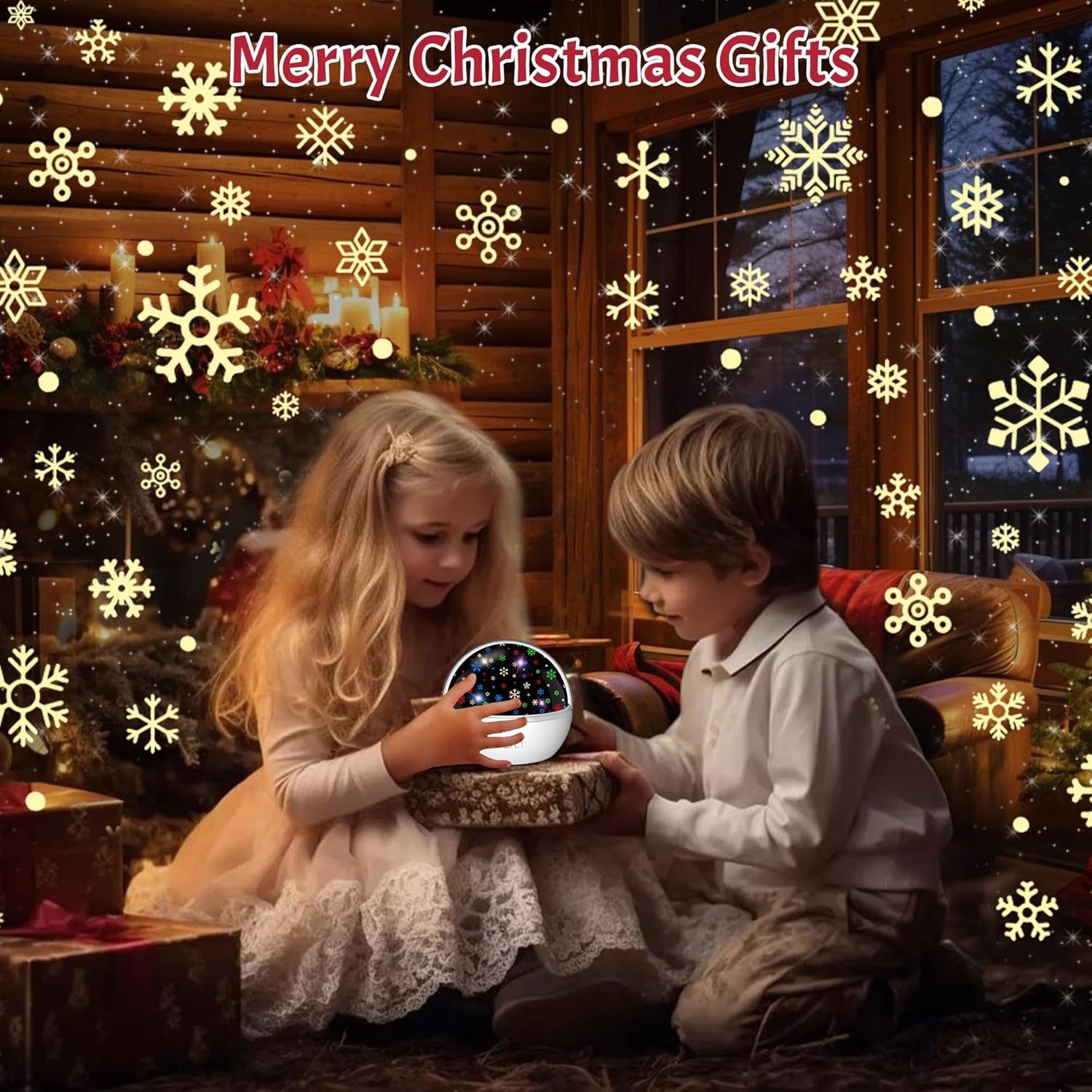 LuminoCrib Kids Night Light Projector with 15 Modes and 360° Rotation – Flame-Free Sleep Companion for Boys and Girls