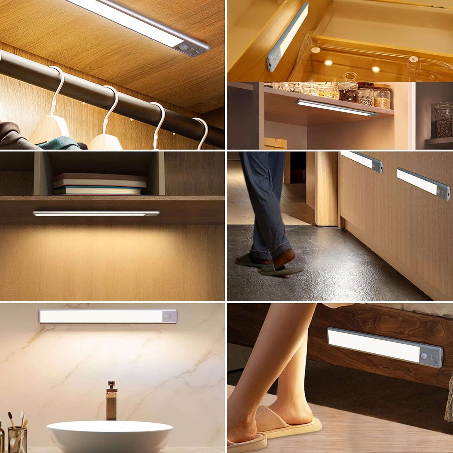 LuminReady Task Light – Bright Motion Lighting for Home Office and Workshop Counters, 2-Pack