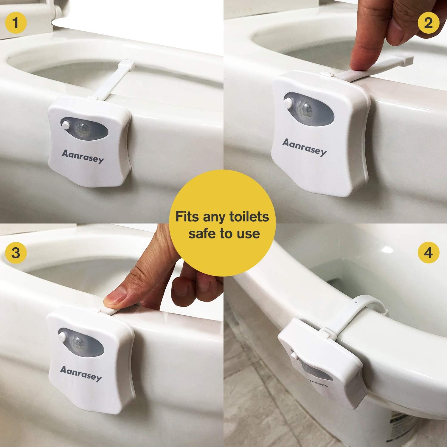 LumiPals Motion Activated Toilet Light – Unique Birthday Gift Idea for Men and Women, Bathroom Gadget 2-Pack