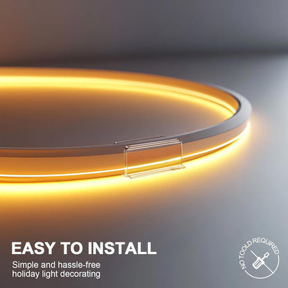 Lumistrip Secure LED Strip Mounting Clips - No-Drill Adhesive Holders That Protect Walls and Renters