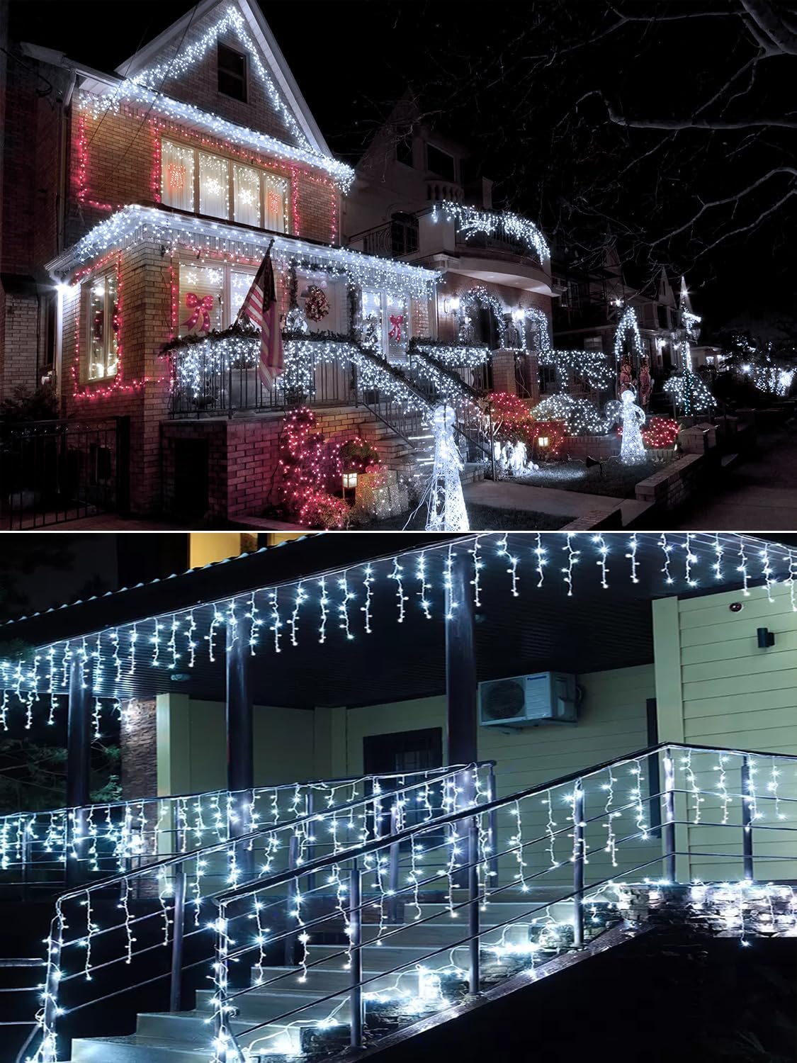 Lumivox Icicle Lights – Thoughtful Housewarming and Holiday Gift for Her with 8 Modes and Timer, 32.8ft Cool White