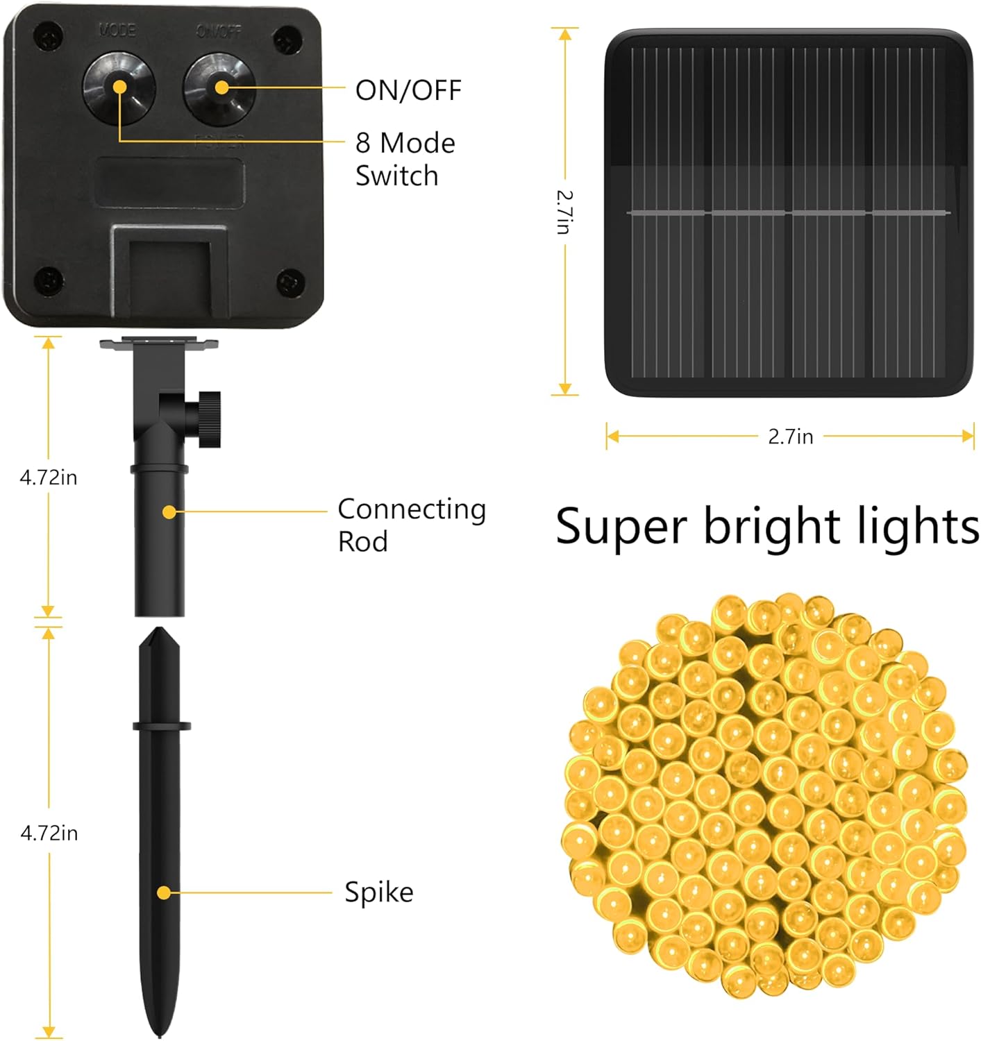 Lumivox Solar String Lights – Flameless, Low-Heat LED Glow Safe for Kids, Pets, and Bedrooms
