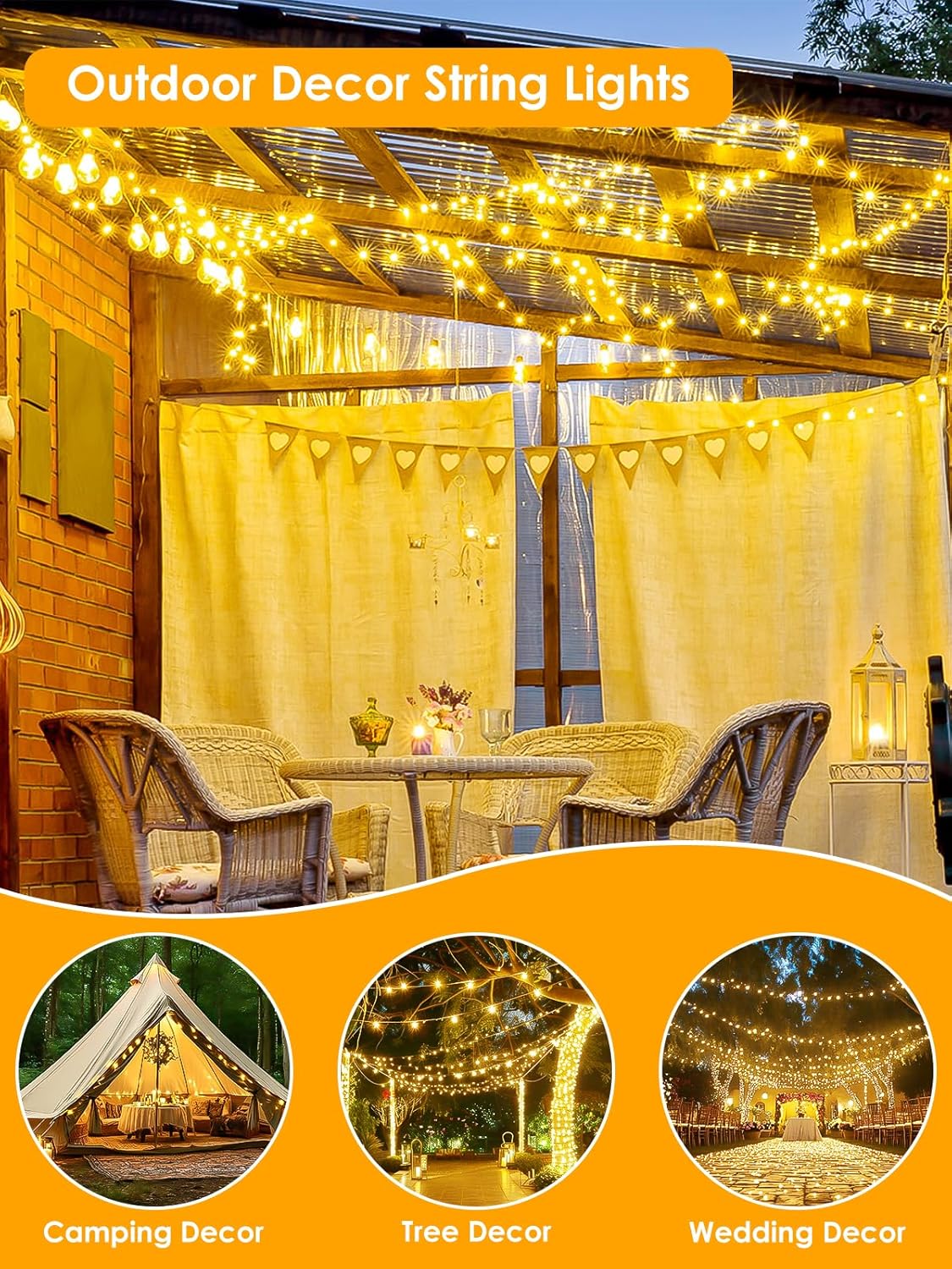 LumiWeave LED Fairy Lights for Kids Room – Cool to Touch Plug in String Lights with Auto Timer, 8 Modes for Girl's Bedroom Nursery and Playroom Decor