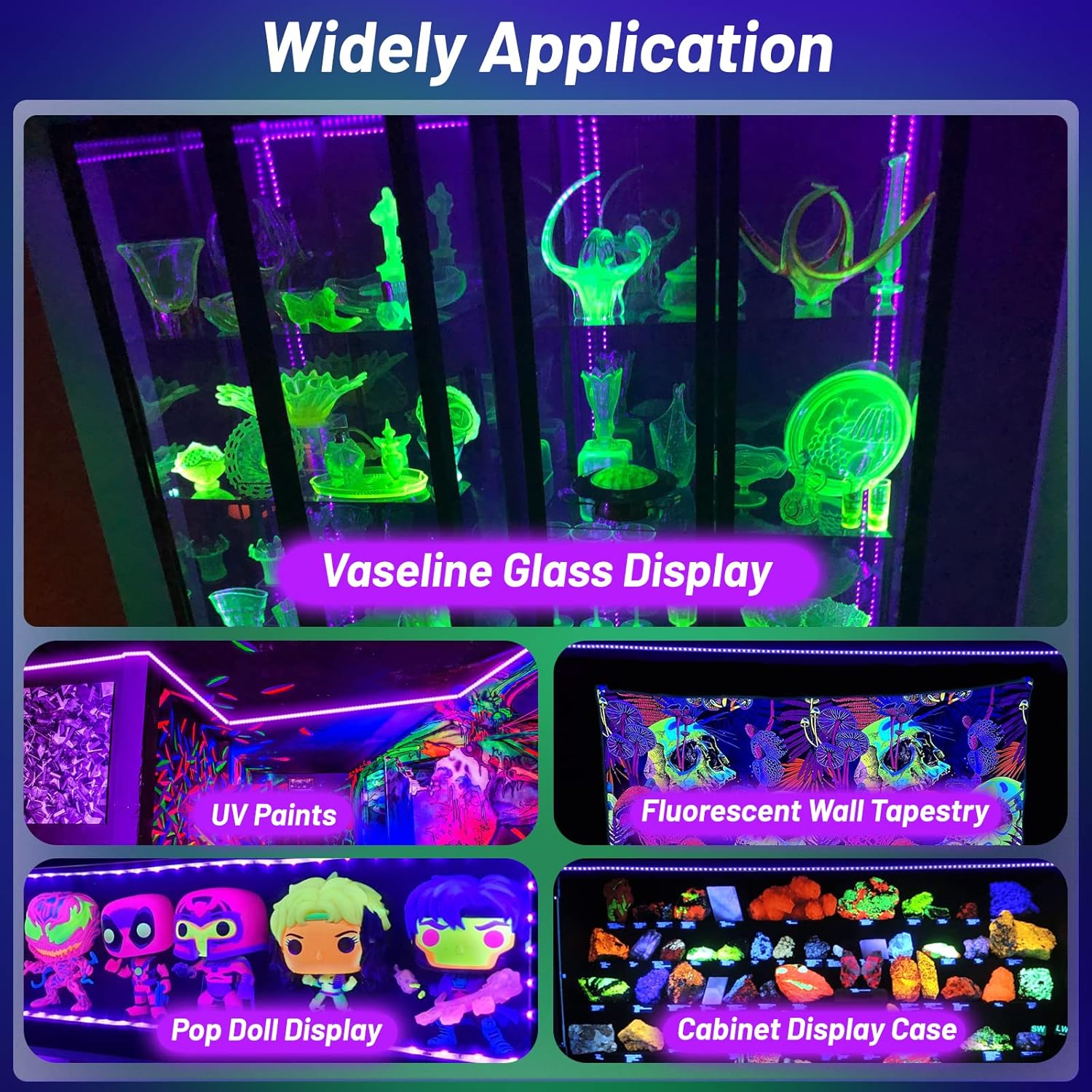 LumoGlow Black Light Strip – Cool-to-Touch Glow Lighting Safe Around Kids and Pets