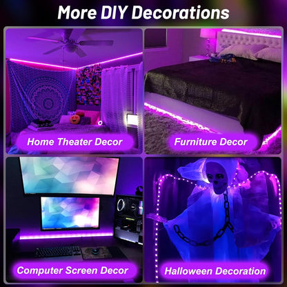LumoGlow Black Light Strip – Cool-to-Touch Glow Lighting Safe Around Kids and Pets