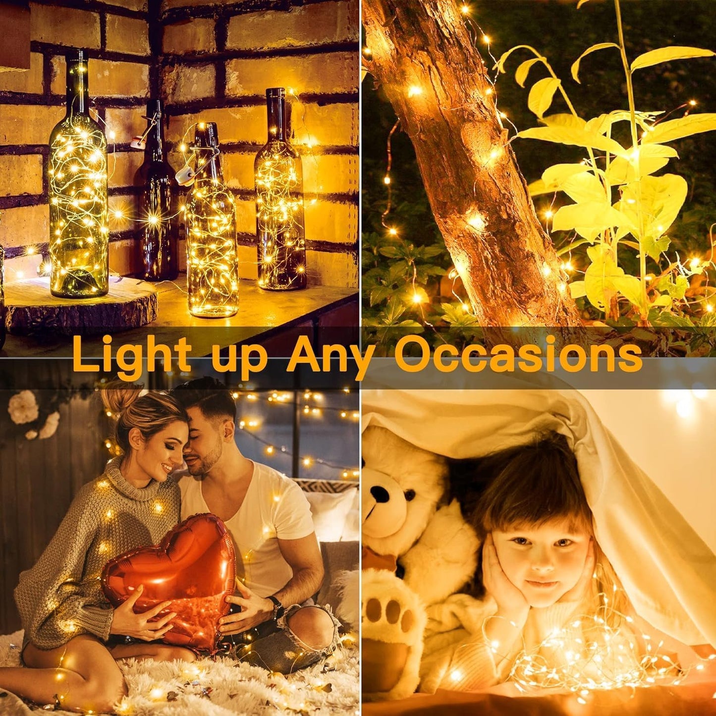 Lumoonos Fairy Lights – Waterproof Patio String for Outdoor Dinner Tables and Garden Gatherings