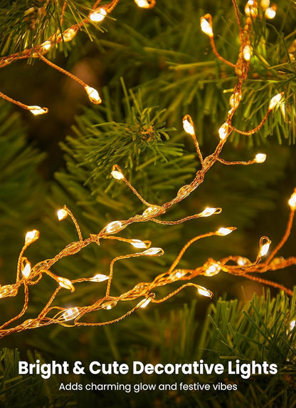 Lumoonos Twinkle String Lights – 14 Mode Fairy Lights for Christmas Tree and Holiday Mantle Styling
