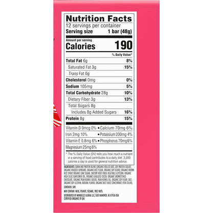 LUNA Bar Chocolate Peppermint Stick – Travel-Ready Protein Bar for Hiking and Day Trips, Individually Wrapped 12 Pack